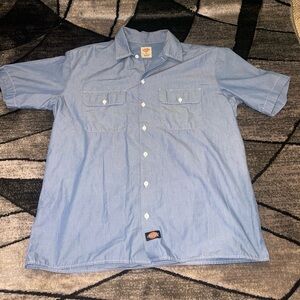 Dickies Men's Blue Short Sleeve Shirt